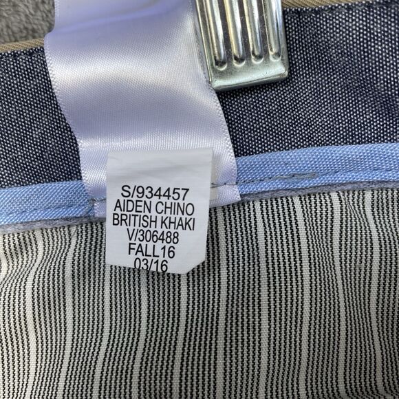 Banana Republic Men’s Aiden Chino Slim Fit Khaki Pants Size 34x30 - Picture 11 of 13